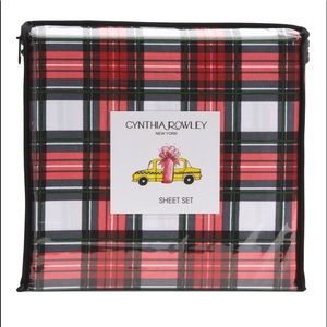 Cynthia Rowley QUEEN Holiday Sheet Set NEW